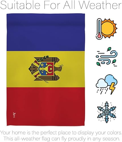 Miniatura 6 de Americana Home & Garden Bandera de jardín de Moldavia Regional Nación Internacional del Mundo País Particular Decoración de Casa Banner Pequeño