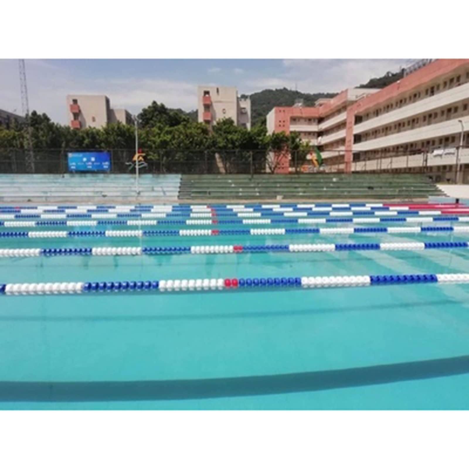 TUOYIBO Swimming Line - 3 6 10 13 16 20 23 26 30 33 Ft, Pool Safety Lane Divider ROS for Waters Deep Shallow End with Nylon or Steel Wire Cord