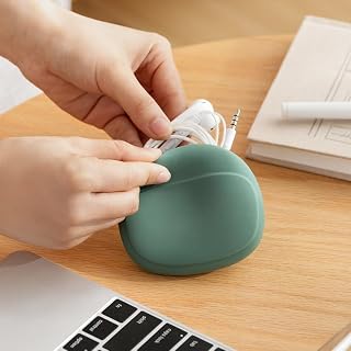 Silicone Cable & Jewelry Organizer Case - Heavy-Duty Travel-Friendly Tech Accessory Storage Box with -C/Lightning/Type-C Connectors Compatibility, Portable Charging Cord Holder for Lightweight Tech