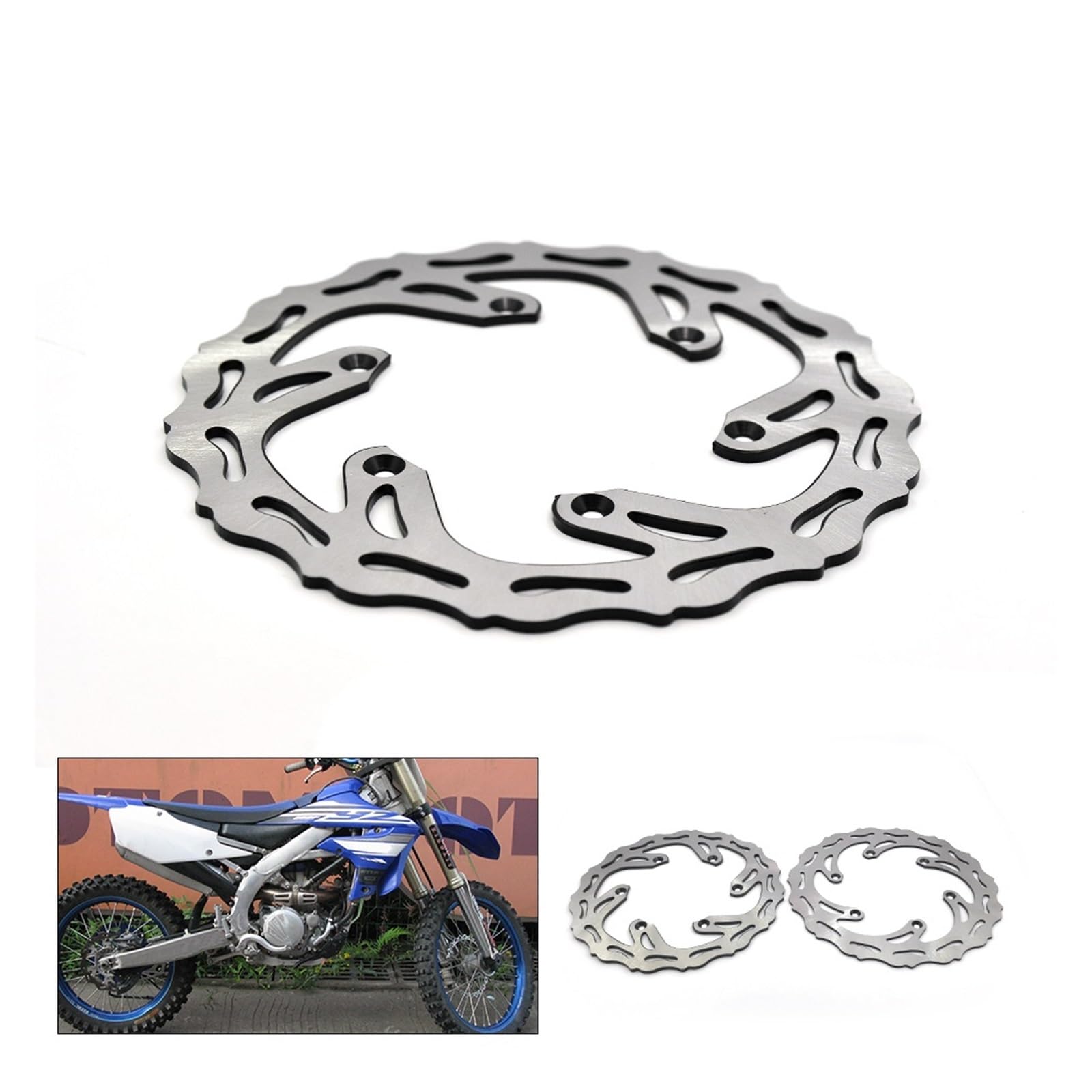 Disco freno Moto Anteriore Freno Posteriore Rotori A Disco 6 Fori Per YAM&AHA YZ125 YZ250 YZ250F YZ250FX YZ250X YZ450F WR250F WR450F Pit Dirt Bike