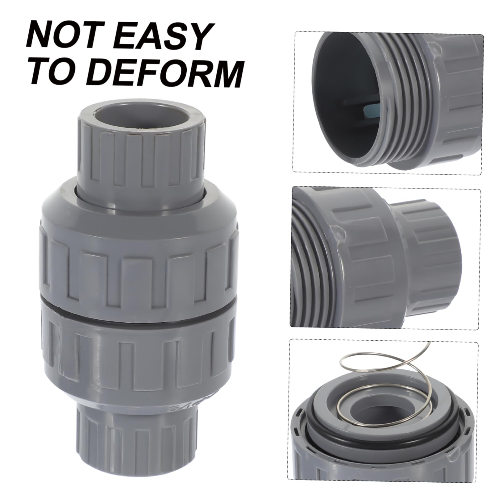 OSOLADY Pvc Water Pipe Accessories 25mm Check Valve Inline Check Valve Liquid Transfer Check Valve Water One-way Check Valve Pipeline One-way Check Valve Water Check Valve One Way Valve