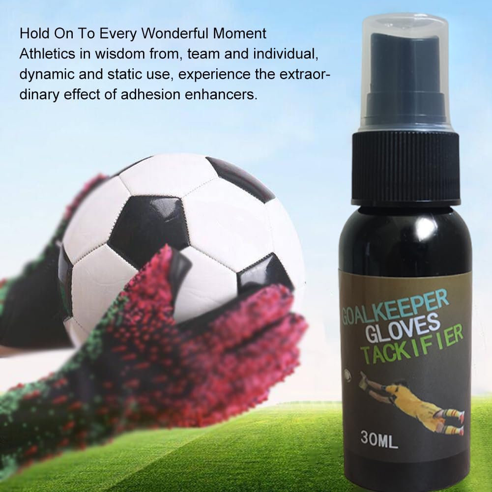 Spray Per Guanti Da Portiere Grip Spray - 30 Ml, Sistema Di Cura Per Calcio, Antiscivolo Sticky, Migliora La Presa Su Pallone, Portatile, Adatto A Tutte Le Condizioni Meteo