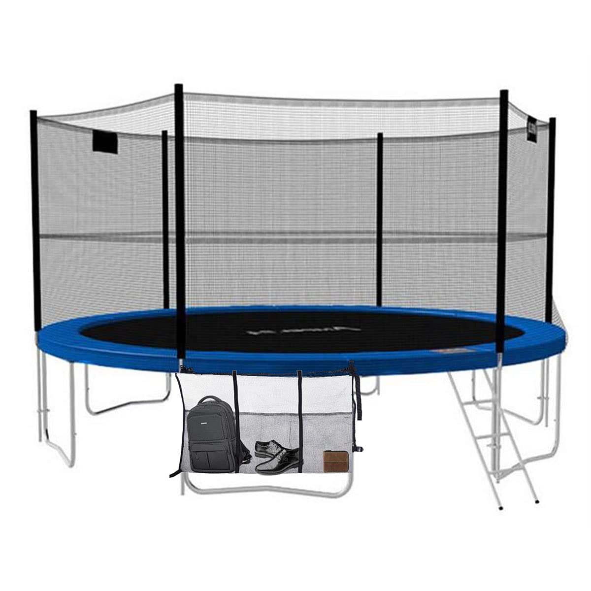 EYCIEROT Trampoline Storage Bag with 4 Straps Three Pouch Trampoline Shoes Bag Shoes Organizer Trampoline Replacement Assecories