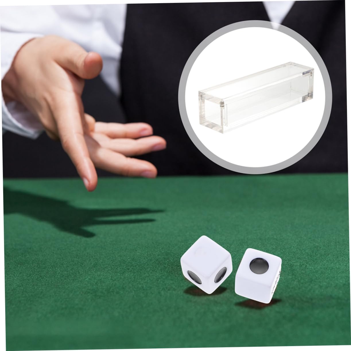 ibasenice 6pezzi Scatola Organizer Trasparente Per Dadi Magnetica Contenitore Compatto Acrilico Per Dadi Design Elegante e Facile Da Usare Per Stanza Da Gioco e Decorazioni Casa