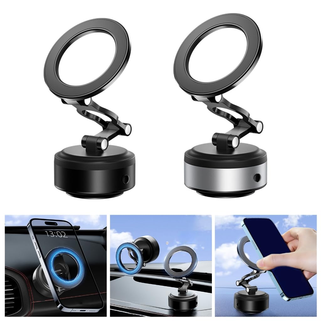Soporte de teléfono para vehículo, ventosa al vacío con accesorio de vacío, rotación de 360 grados para una experiencia de conducción segura