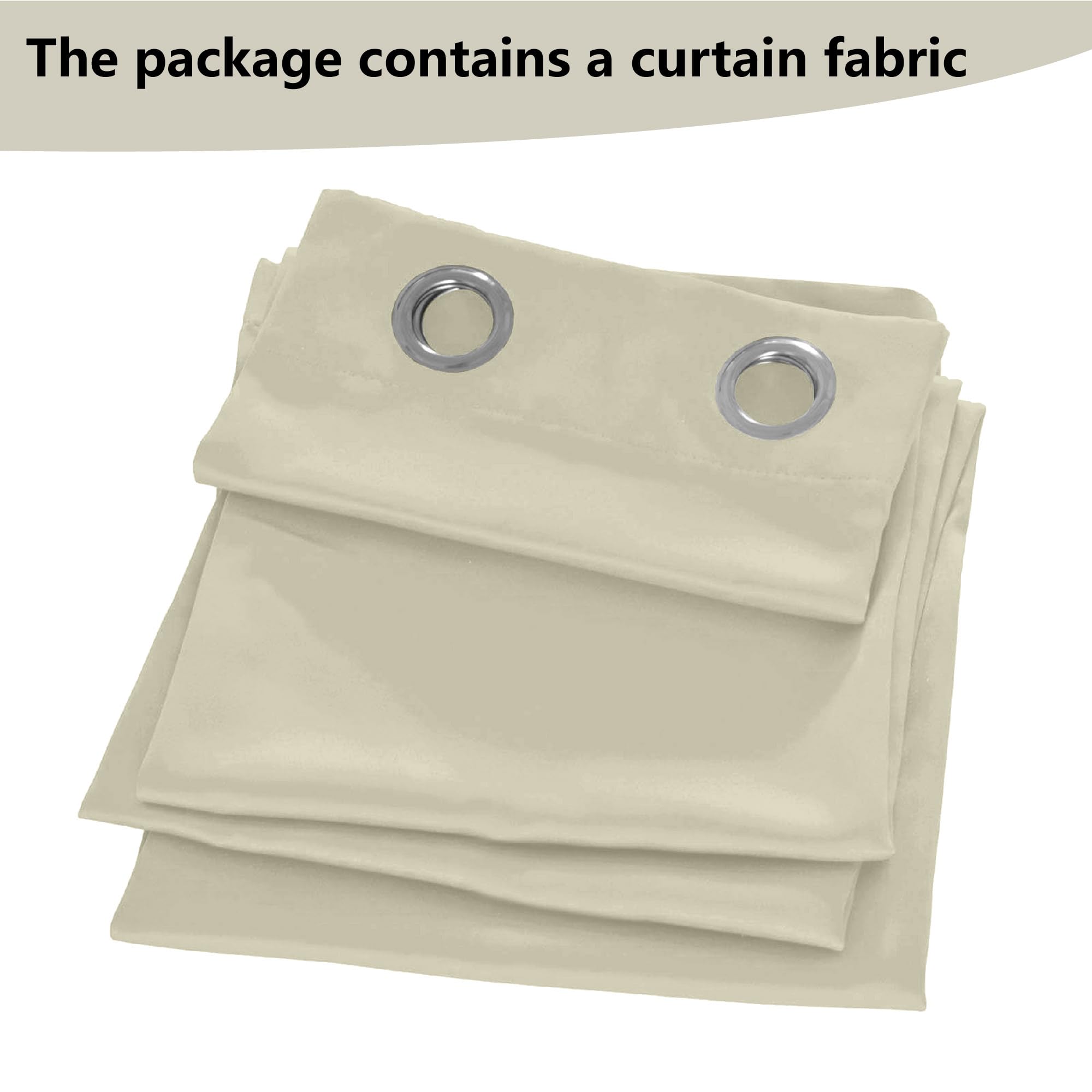 Cortinas Salon Modernas 1 Piezas 280 x 340 cm Cortinas Termicas Aislantes Frio y Calor con Trabillas Blackout Curtains para Dormitorio, Salón, Beige