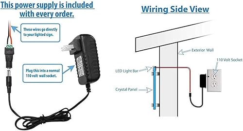 Miniatura 4 de Placa de dirección de casa personalizada, letrero iluminado con luz LED para puerta y nombre de calle, calidad premium, elegante y duradero
