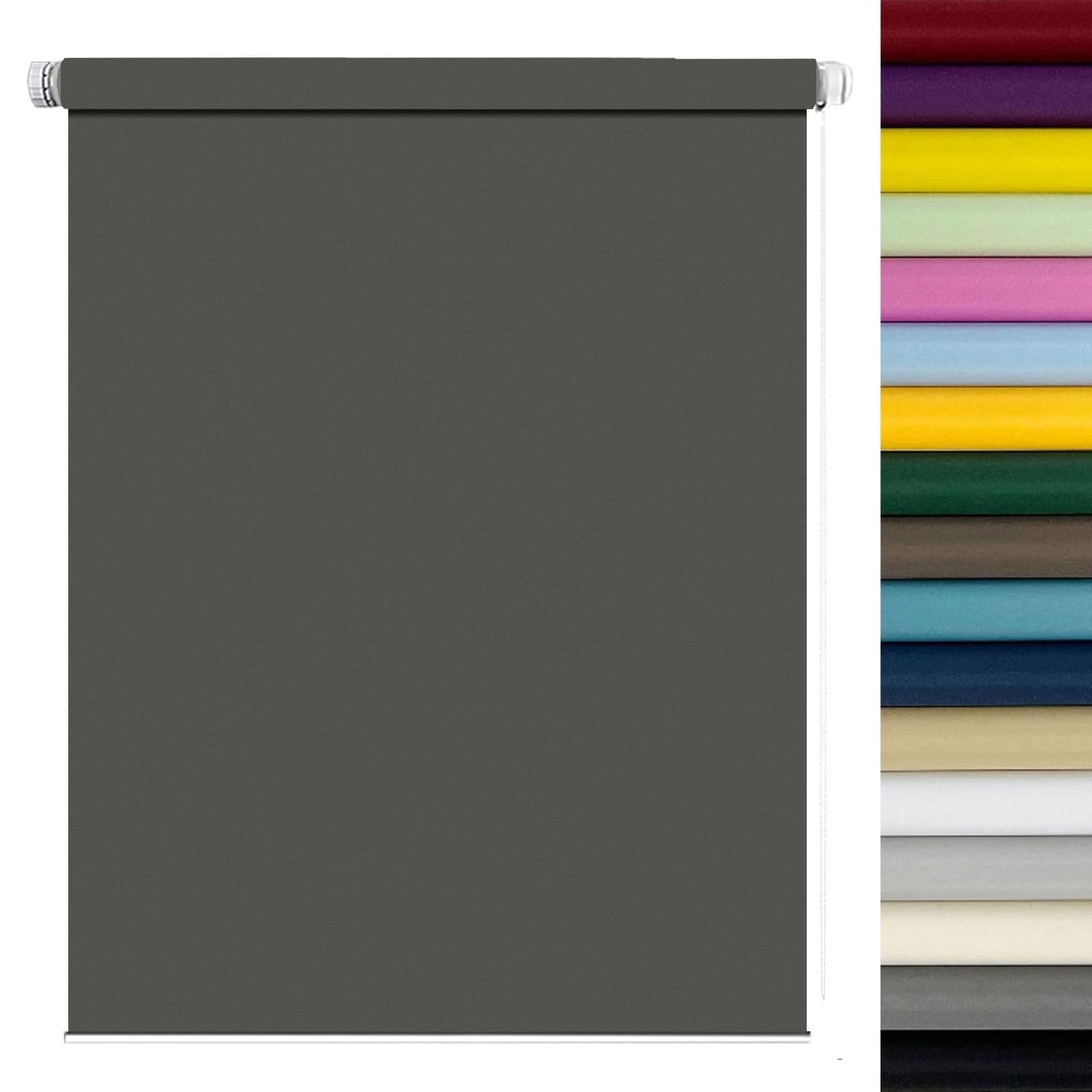 Store occultant portable gris foncé 115x200 cm pour chambre et salon