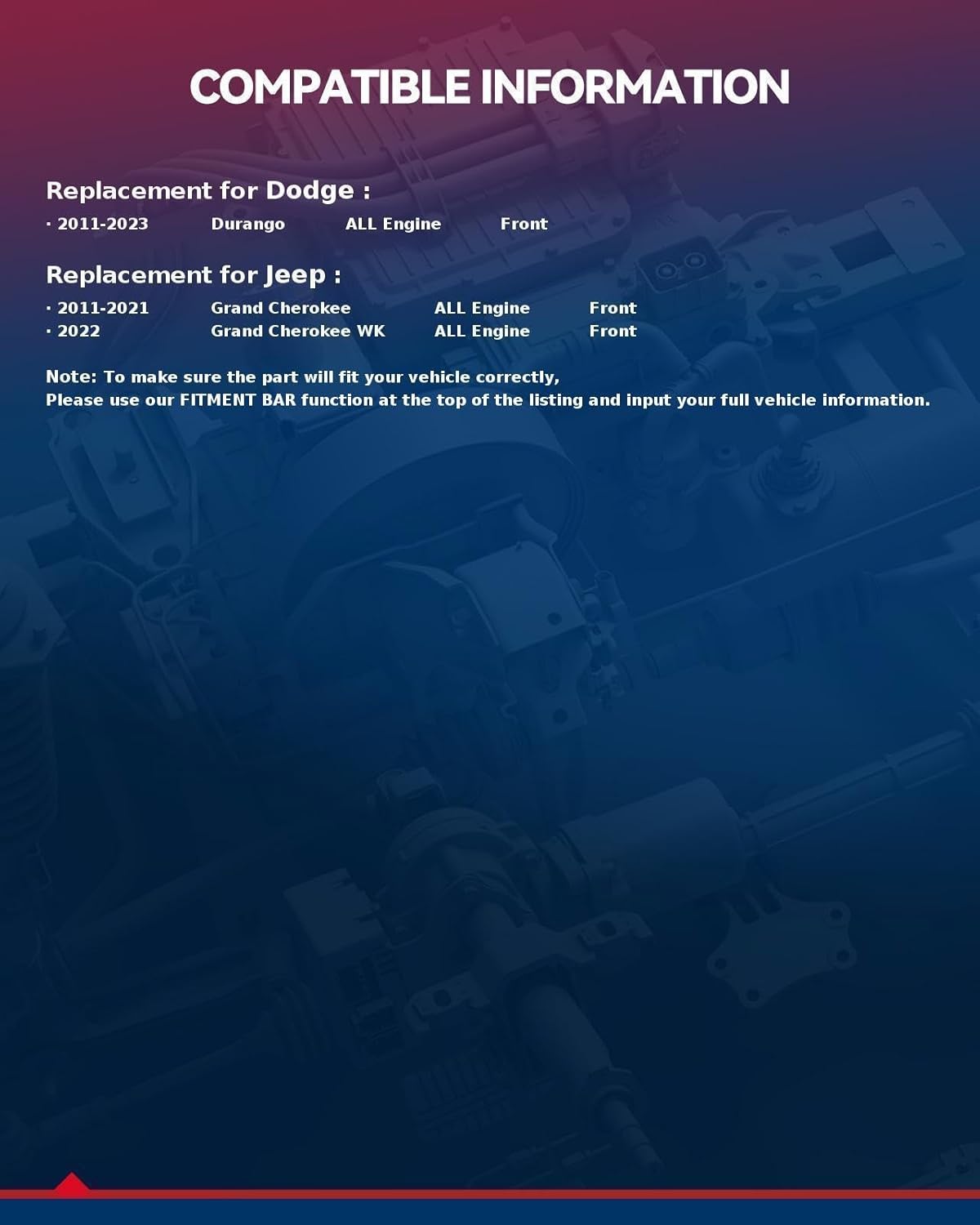 KAX 513324 2PCS Front Wheel Hub Bearing Compatible with Jeep Grand Cherokee 2011-2021, Dodge Durango 2011-2023, Jeep Grand Cherokee WK 2022,5 Lugs W/ABS - Image 2