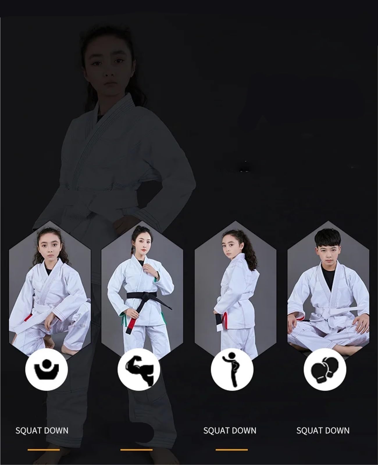 Judoanzug Judo-Anzug Professioneller for Erwachsene Herren und Damen Blau Weiß Schwarz Judo-Anzüge