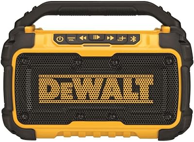 DEWALT 20V MAX Bluetooth Speaker, 100 ft Range, Durable for  - best speakers heavy duty