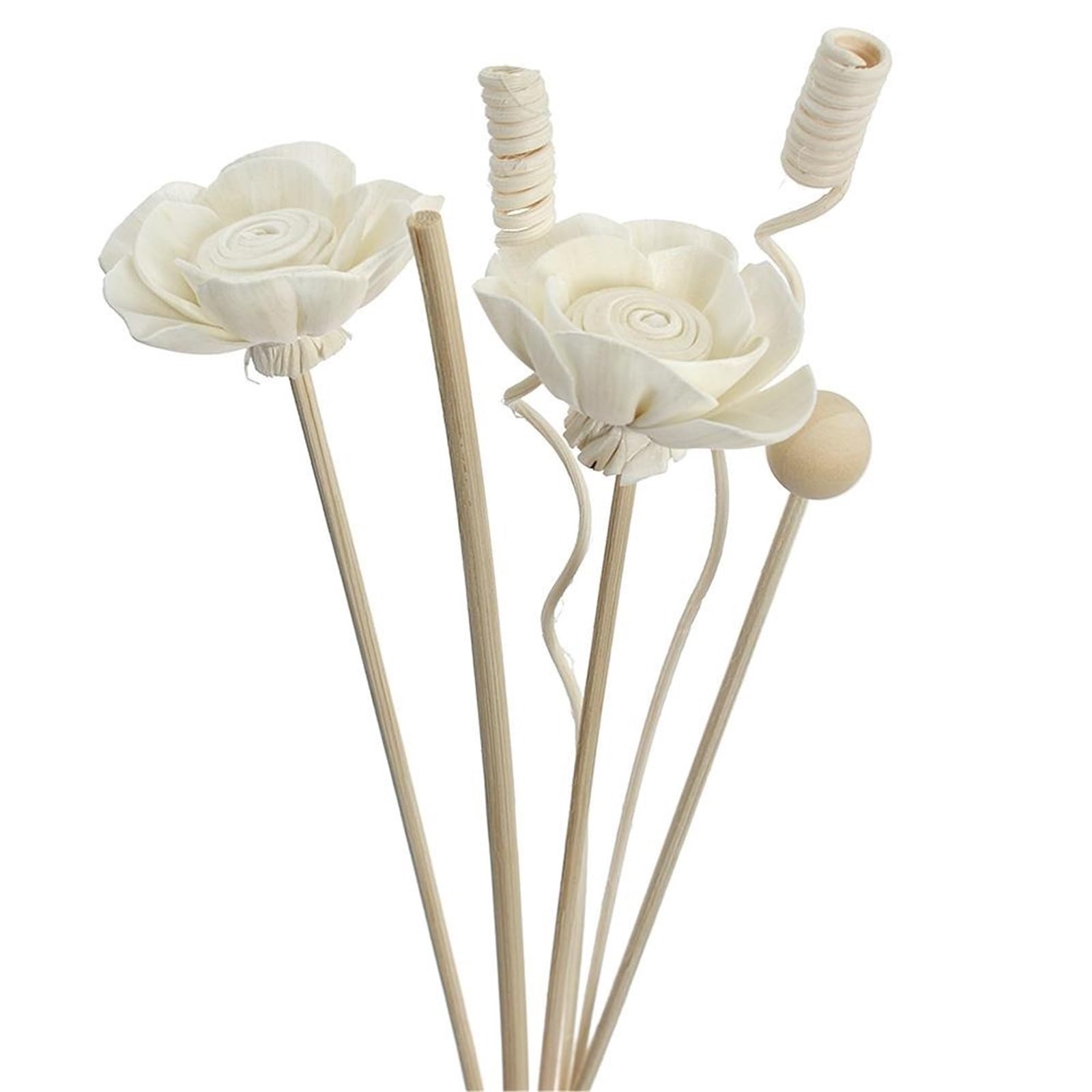 XUCZHAI 5/6pc Rose Flower Rattan Sticks Fireless Fragrances Reed Diffuser Stick Ornaments Home Decor
