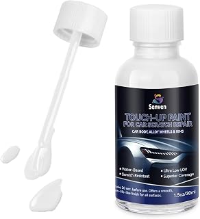 White Car Touch Up Paint Pen 30ML - Quick Dry High-Gloss Scratch Repair for Wheels, Rims & Body, Anti-Rust Protection