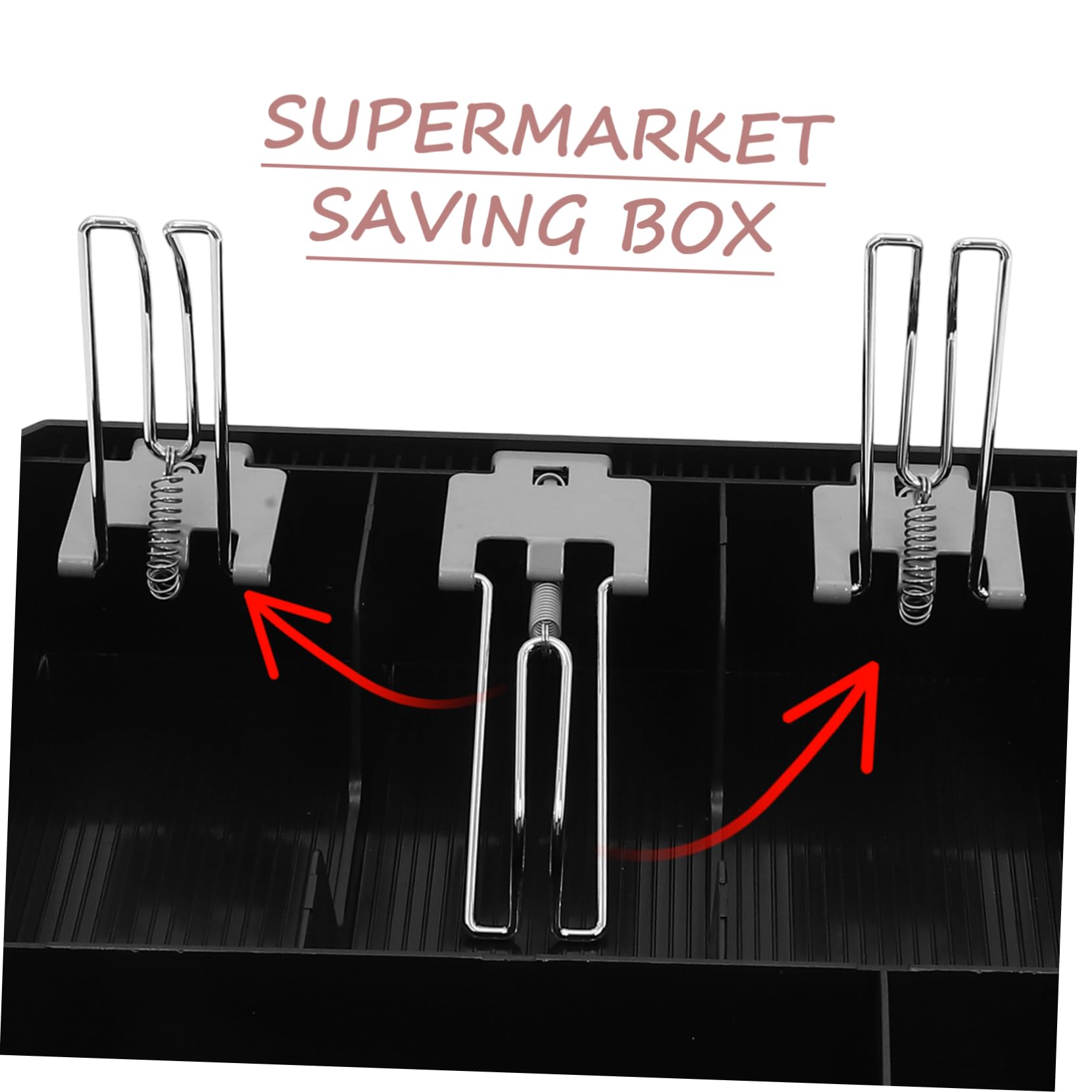 DOITOOL Caja Registradora Con Múltiples Compartimentos Organizador De Caja De Dinero Para Tienda Cajón Mostrador De Material Resistente Para Supermercado