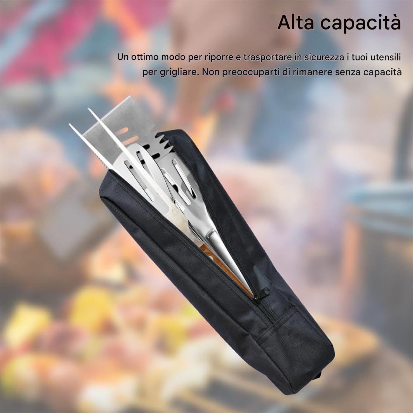 Generico Organizer Per Utensili Barbecue,Sacca Portatile Per Pentolame Da Viaggio - Portaoggetti Portatile per Grigliate Escursioni Cucina Picnic Eventi Avventure Outdoor