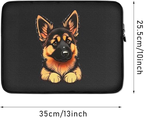 Miniatura 3 de Linda funda protectora de pastor alemán Dog360 para laptop compatible con MacBook de 13 a 14 pulgadas, computadora portátil, HP Chromebook, bolsa