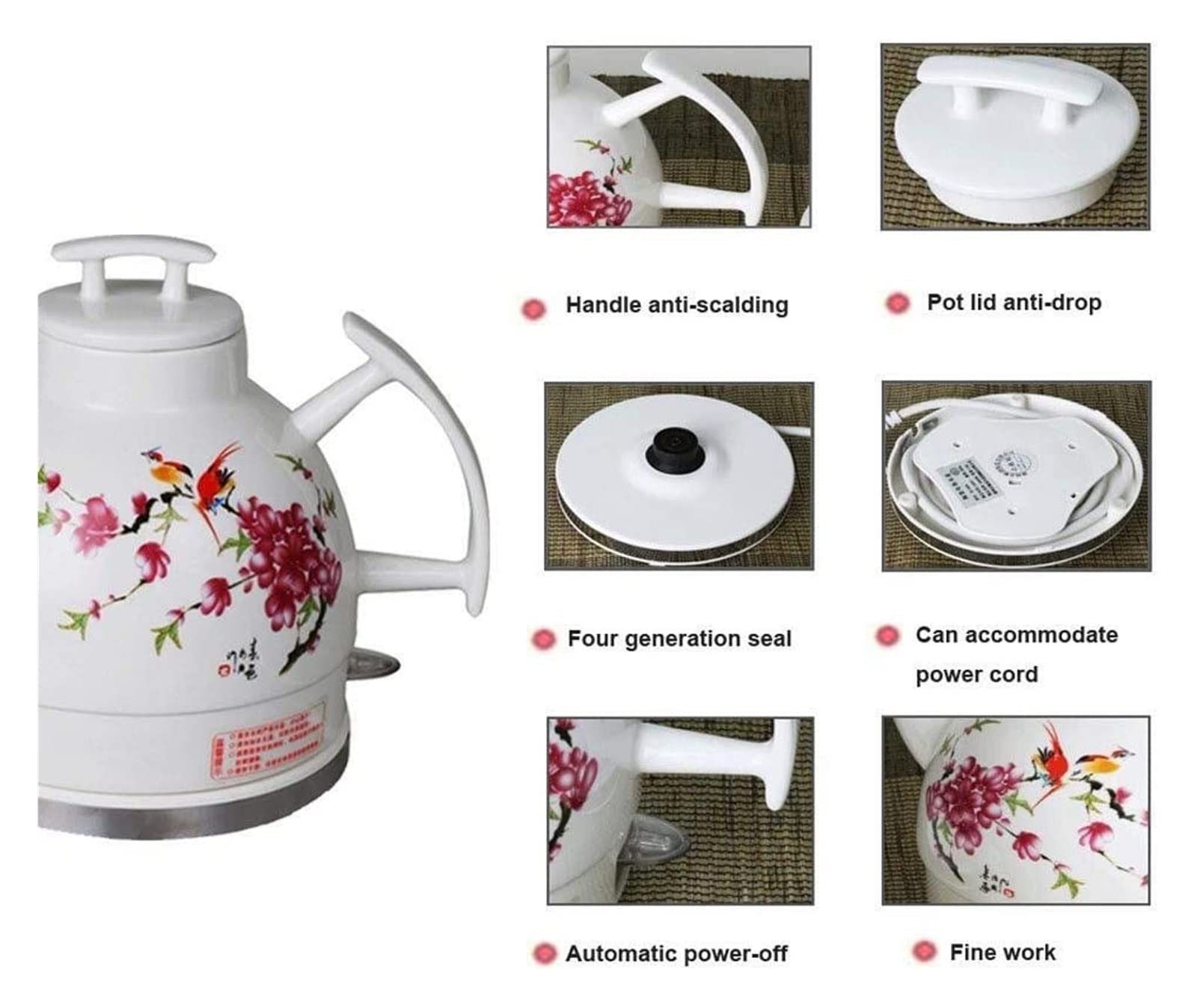 Hervidor eléctrico de café de preparación rápida, hervidor de Agua con Silbato, autoapagado, autoprotección en seco antiquemaduras, Termo de Temperatura Constante, Moda