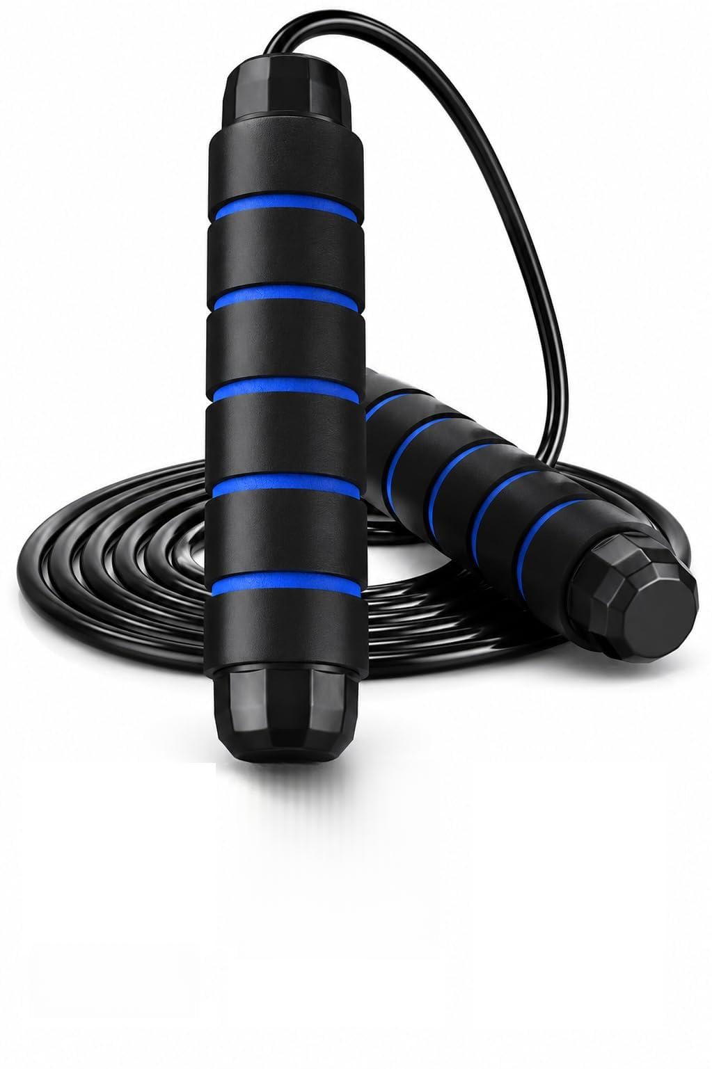 Adjustable Fitness Skipping Rope with Rubber Foam Handles PVC | Home Gym Use, Cardio Exercise, Durable PVC Rope, Adjustable Length, Foam Grip Handles-image-25