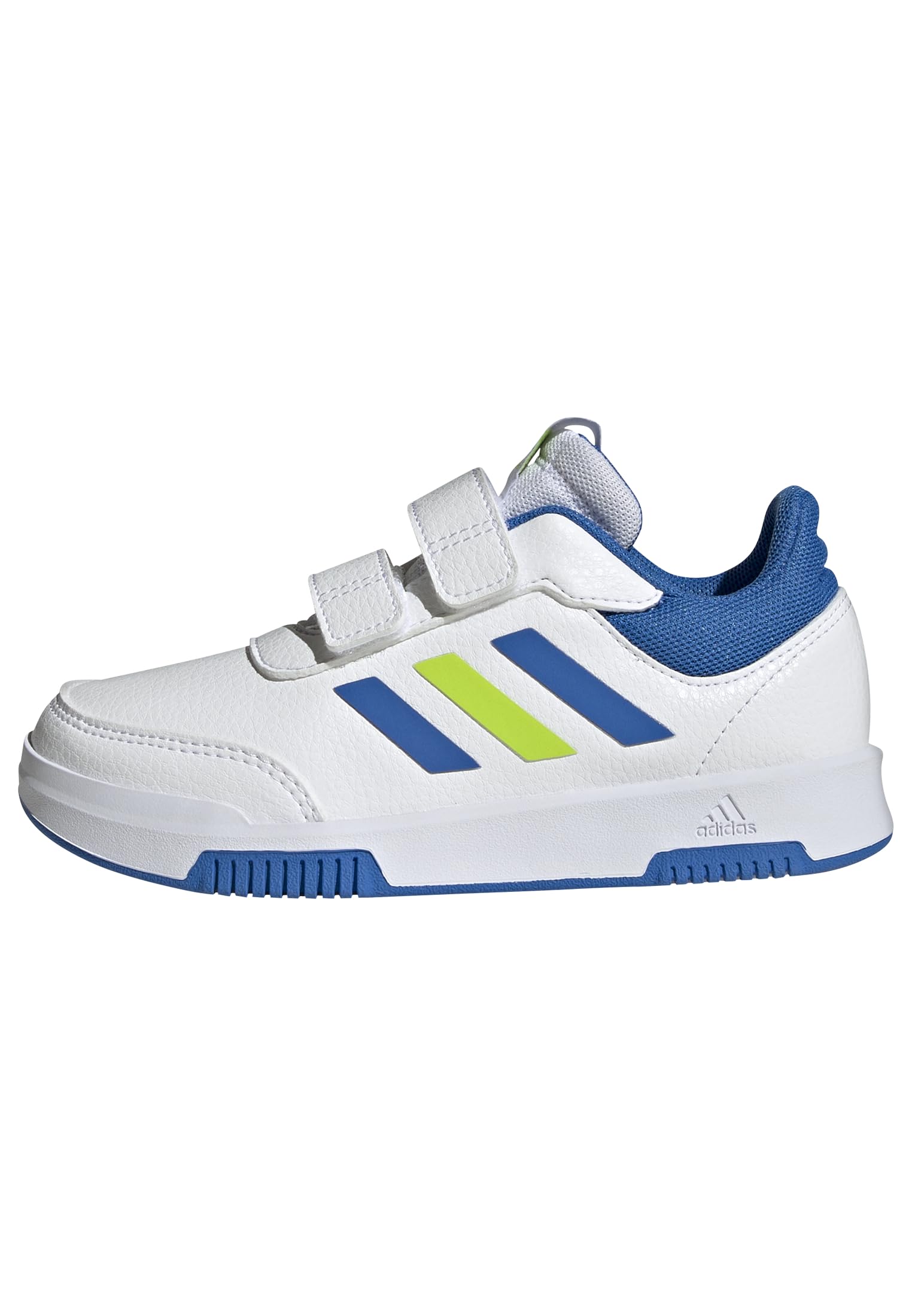 adidas Tensaur Hook and Loop Shoes Running, Cloud White/Bright Royal/Solar Slime, 5 UK Child