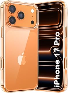 TheGiftKart Ultra-Hybrid Crystal Clear Back Case Cover for iPhone 17 Pro | Shockproof Design | Camera Protection Bump | Hard Clear Back | Bumper Cover Case for iPhone 17 Pro (PC & TPU, Transparent)