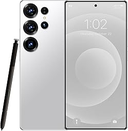 S25 Ultra 5G Unlocked Android Phones, Build in Pen, 16GB+512GB Octa Core Smartphone, Android 16 Phone, 108MP Zoom Camera, 6.9“ HD +120 Hz Screen, 7000mAh Battery, Dual SIM, Face Unlock-Silver