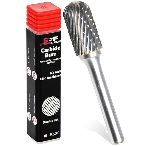 S&F STEAD & FAST Fresa de carburo con vástago de de pulgada de diámetro de corte de pulgada de longitud, lima de carburo de tungsteno de grado