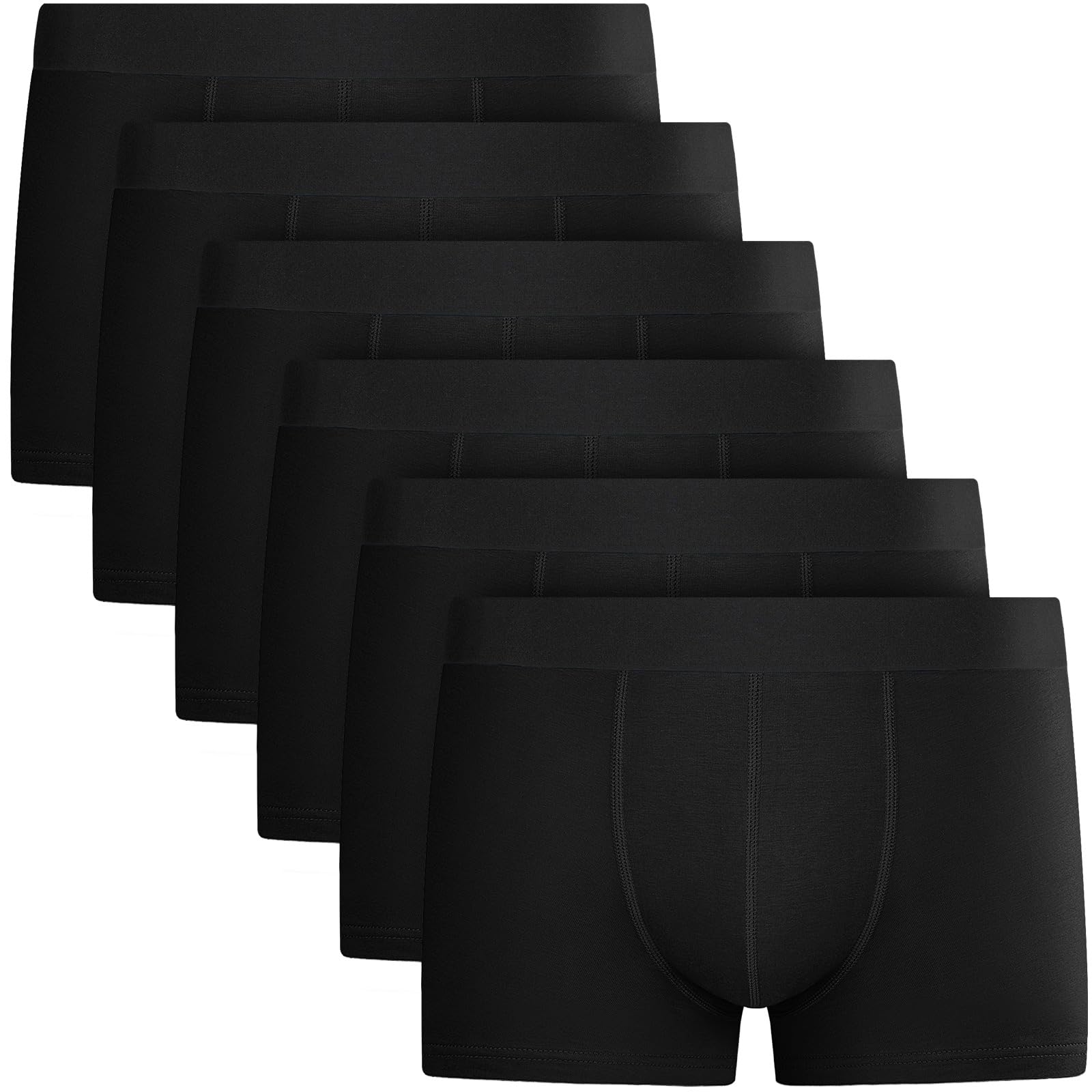 QINCAO Boxershorts Herren 6er Pack Männer Unterwäsche Unterhosen Men Retroshorts Boxer Baumwolle