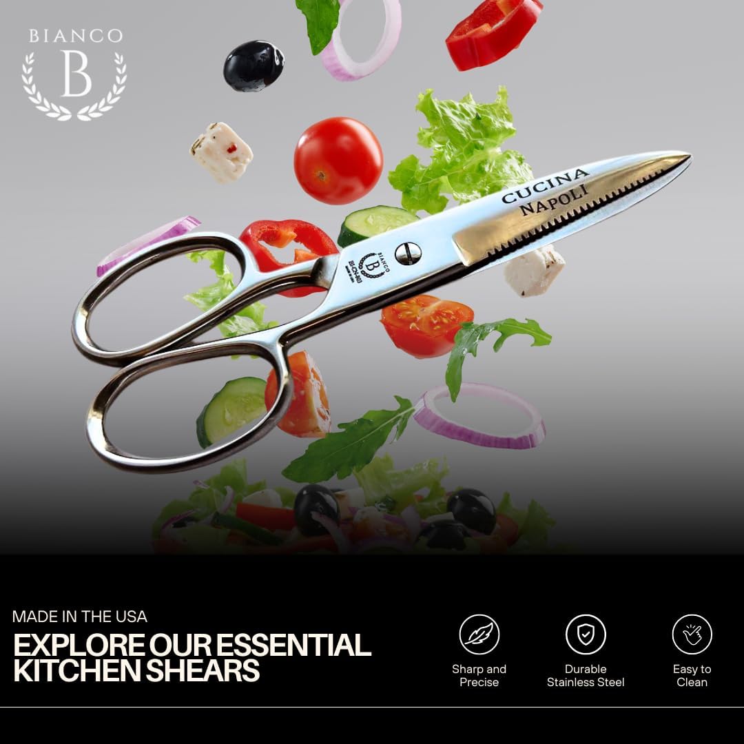 Kitchen Shears | 8" Multi-Purpose Kitchen Scissor | Stainless Steel | Made in USA