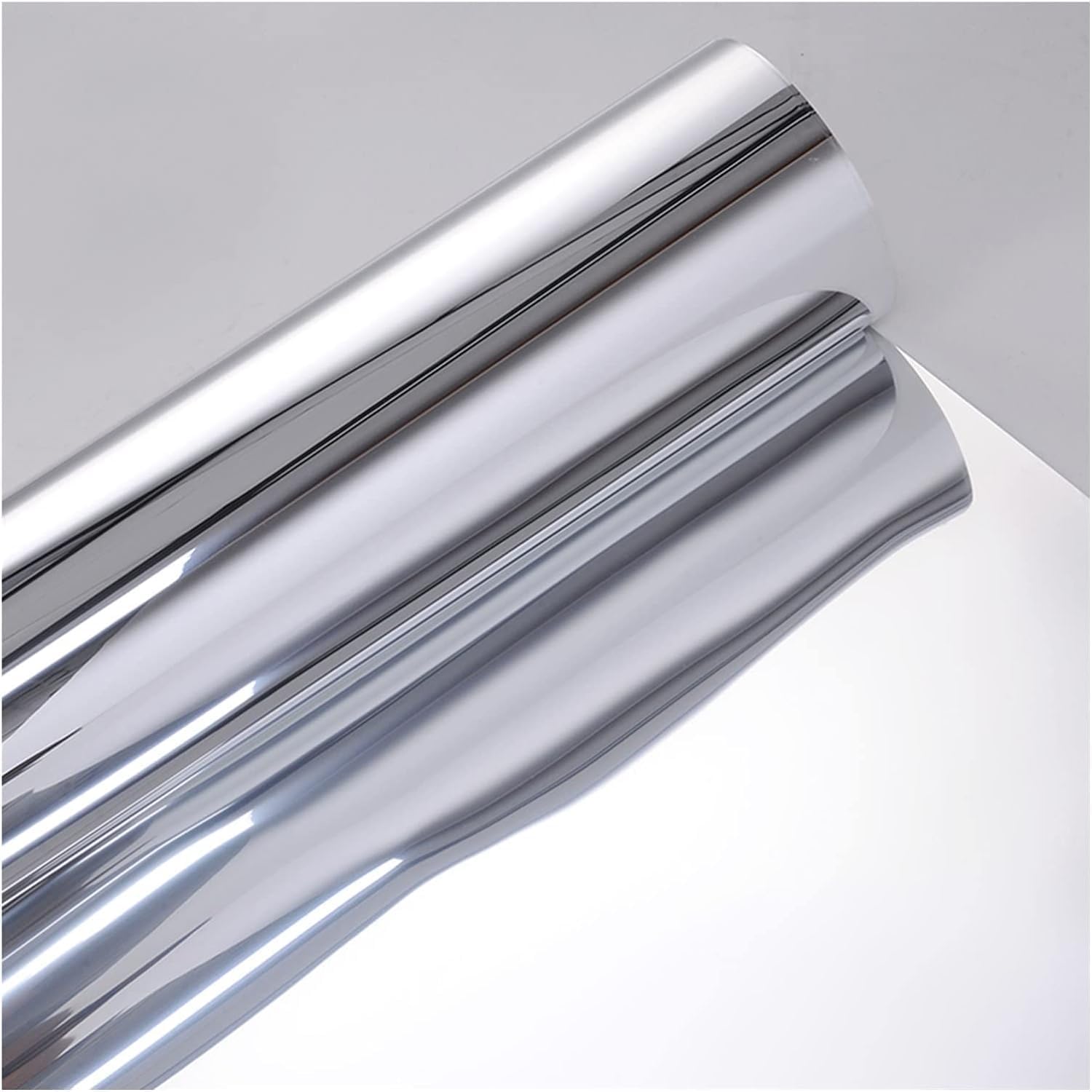 Ceremony Carpet Wedding Aisle Runner, Double Sided Silver Mirror Reflective Decorative Carpet, Exhibit Graduation Party Runner Rug, Silver-0.12mm-1.2x30m