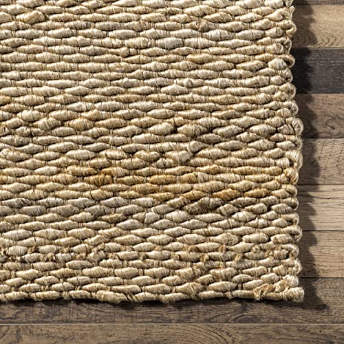 Nuloom Hailey Hand Woven Jute Area Rug, 5' X 8', Natural #TOP2