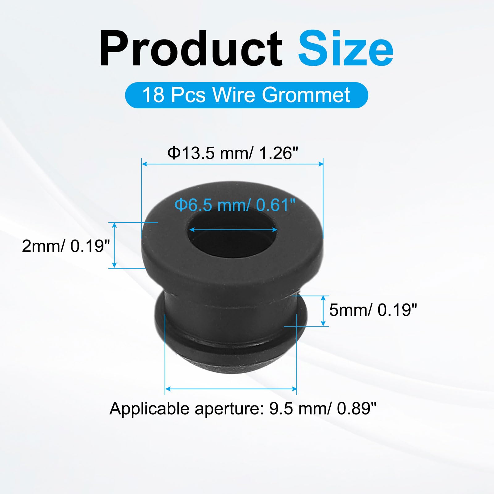 PATIKIL 18pcs Wire Grommet - Image 2
