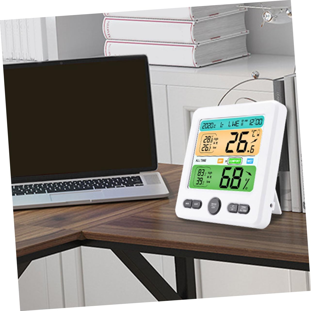 Hemobllo Igrometro Termometro Digitale Multifunzione Display per Interni Case Ufficio Serra Misuratore di Umidità Monitor della Temperatura Indicatore di Temperatura Interna