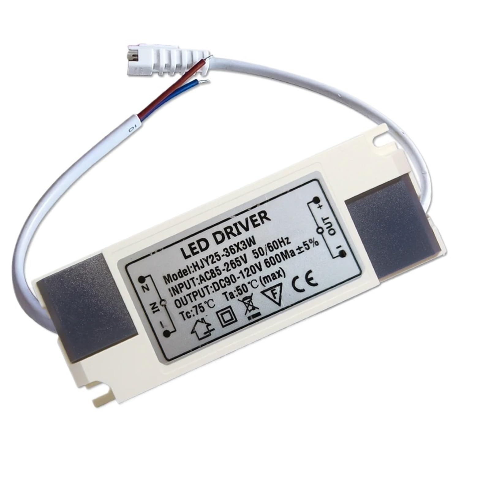 Driver LED da 1-10 pezzi 600mA 40W 50W 60W 70W Corrente costante 25-36X3W DC90-120V 30X3W Illuminazione AC85-265V(5pcs)
