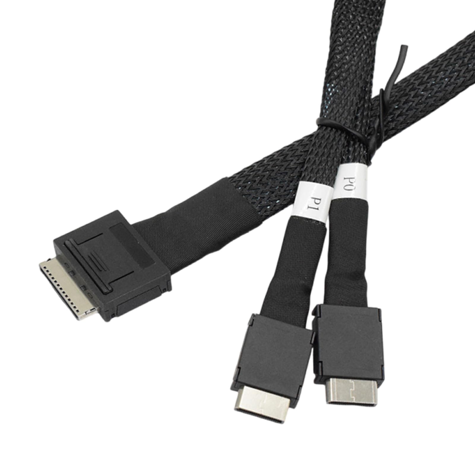 Cable de datos, SFF8611 8i a SFF8611 4ix2 Cable de datos para fiabilidad, redes de alta velocidad, conectividad con múltiples dispositivos, transferencia de datos rápida