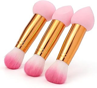 Juego de 3 brochas resaltadoras rosadas de do...
