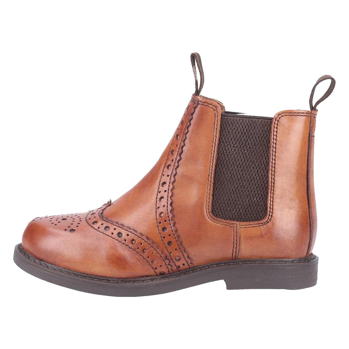 Cotswold Girls Nympsfield Brogue Leather Ankle Chelsea Boots