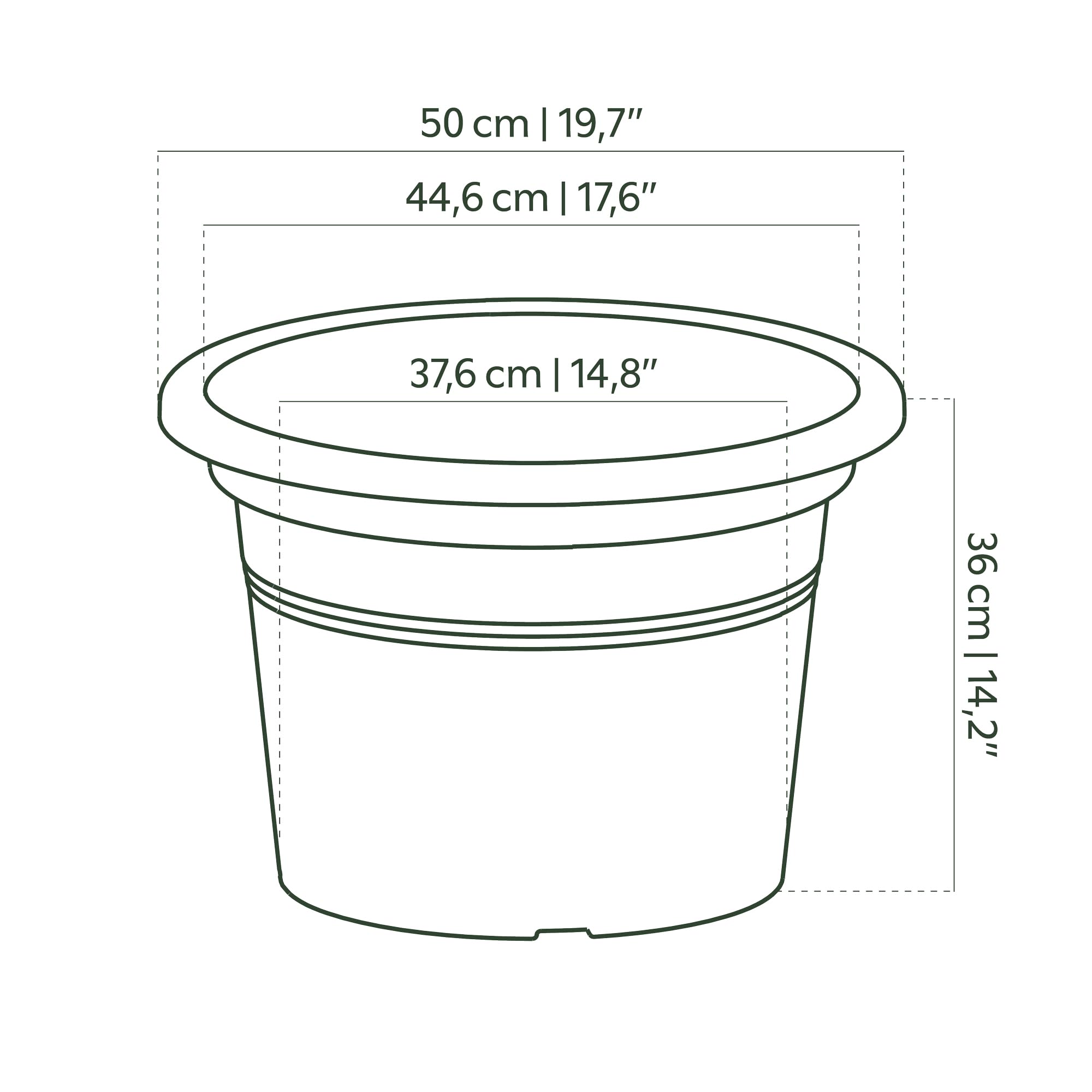 ARTEVASI Pot CILINDRO Venezia 50CM TERRECUITE, Terracotta
