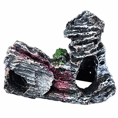 Décoration Aquarium Rocher Grotte 11,5cm x 10,8cm x 5,7cm Cover