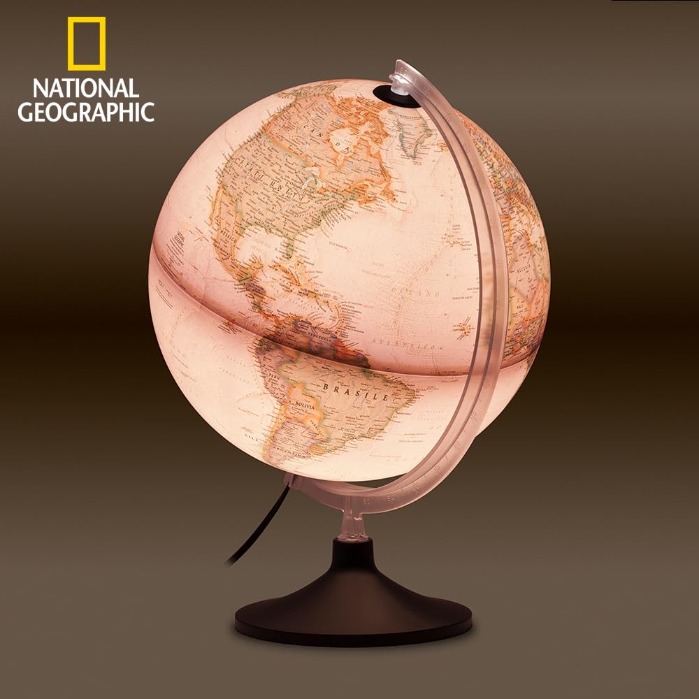 Tecnodidattica Mappamondo National Geographic Carbon Executive, Colore Marrone, 0331C0