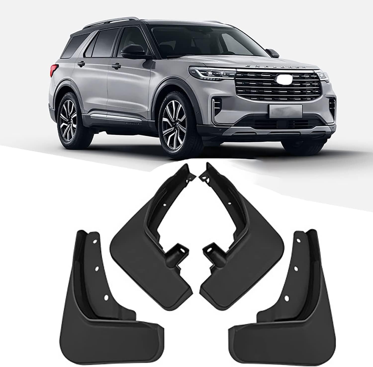 NYSLDSCO 4Pcs Premium Mud Flaps for Ford Explorer 2023 Front and Rear Splash Guards Durable Mudguards Protection Against Road Debris