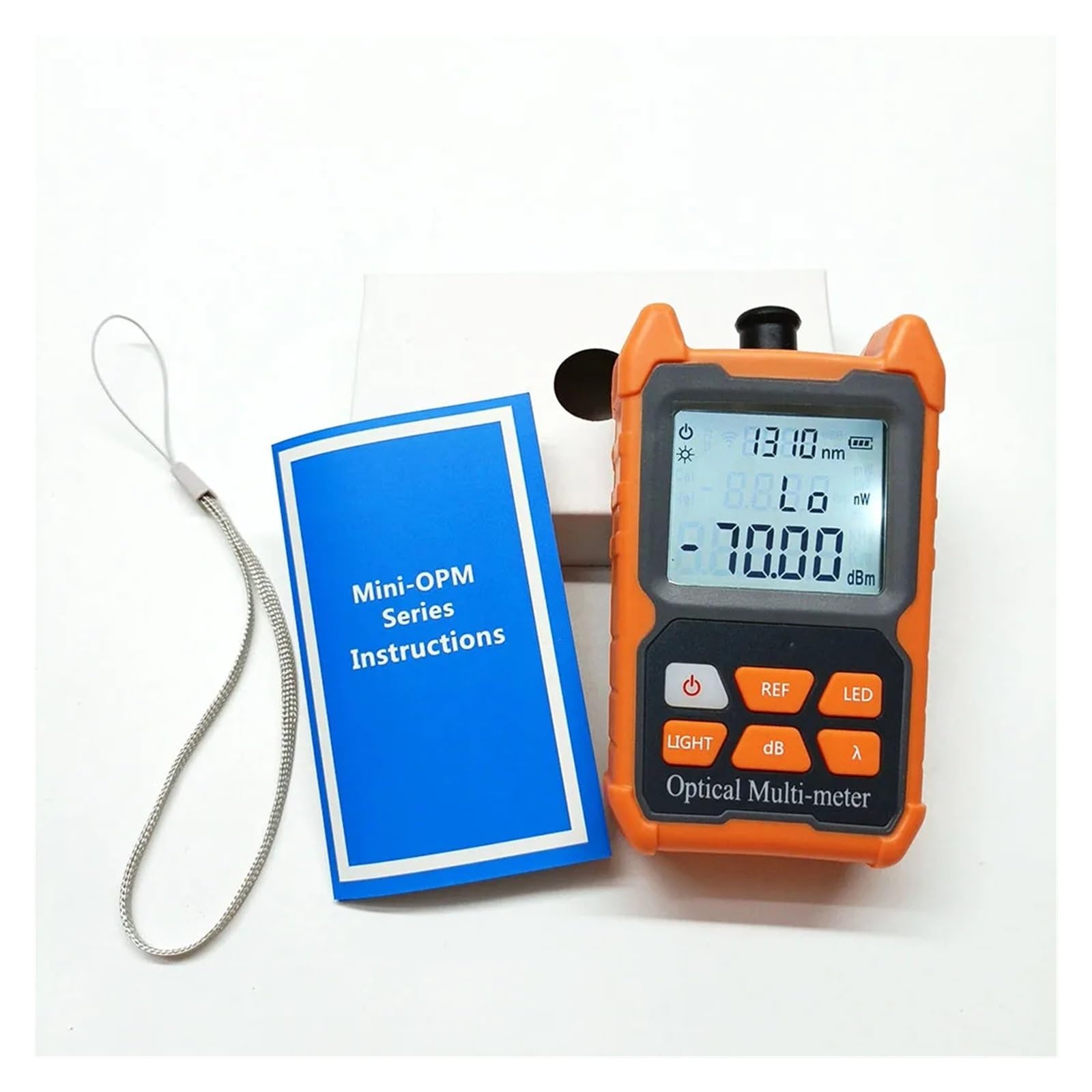 Mini misuratore di potenza ottica -70+6 DBm SC FC ST Tester OPM for fibra portatile con display LCD e luce LED Facile da leggere(OPM and RJ45)