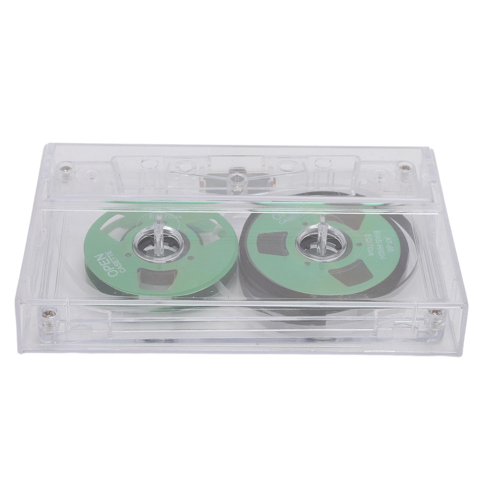 Leere Kassette von Rolle zu Rolle, Normale Vorspannung, 50 Minuten Aufnahmezeit, Kassette mit Metallrädern und Premium-Gehäuse, Ideal für Musikaufnahmen und Soundeffekte (Green)