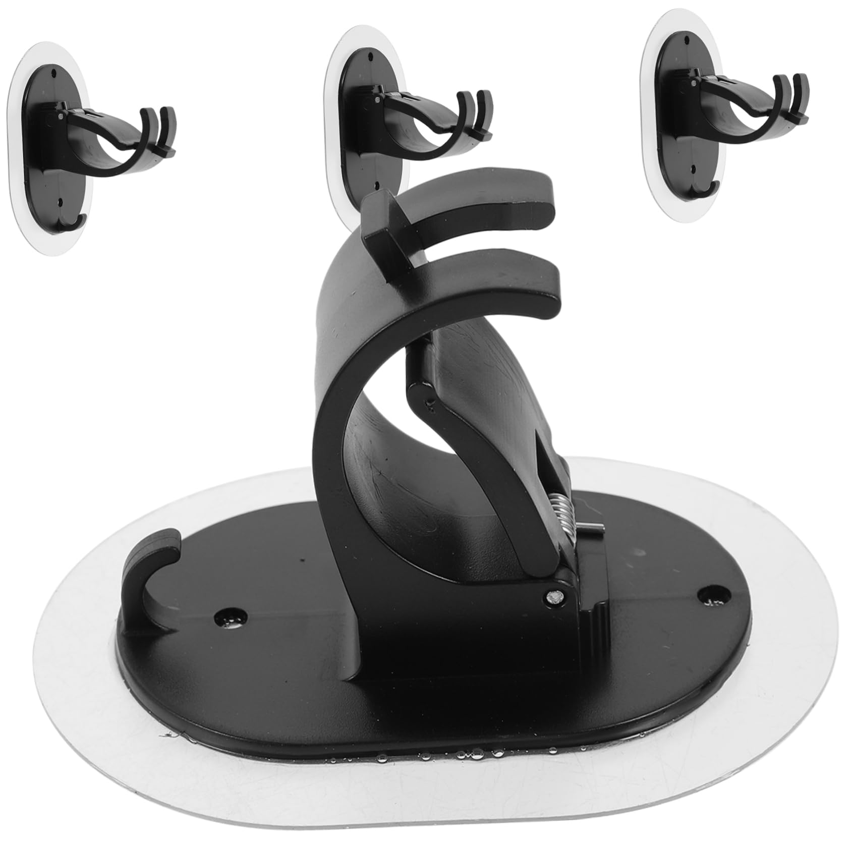 MAGICLULU 3 Ensembles Supports De Rideaux Auto Adhésifs Clipser pour Tiges De Rideaux Fixation sans Perçage pour Cuisine Salle De Bain Bureau Et Autres 4 Pièces * 3