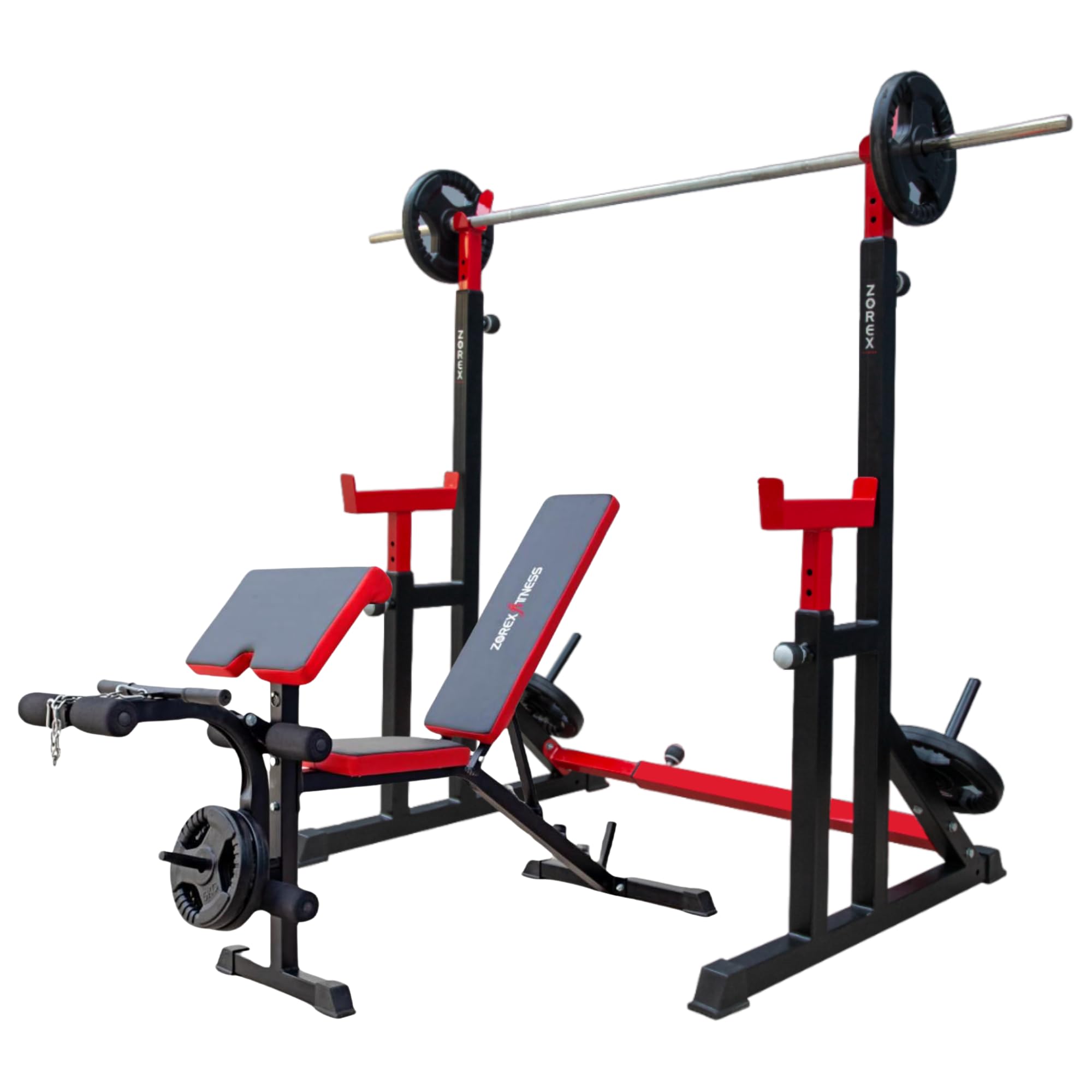 Zorex Fitness ZF-114 Squat Stand with ZF-110 Preacher Curl Bench Home Gym Combo Workout Bench Weight Lifting Rack Squat Stand Weight Lifting,Exercise Bench Adjustable Incline, Decline, Flat Bench (B0CVN8TNV7) Amazon Price History, Amazon Price Tracker