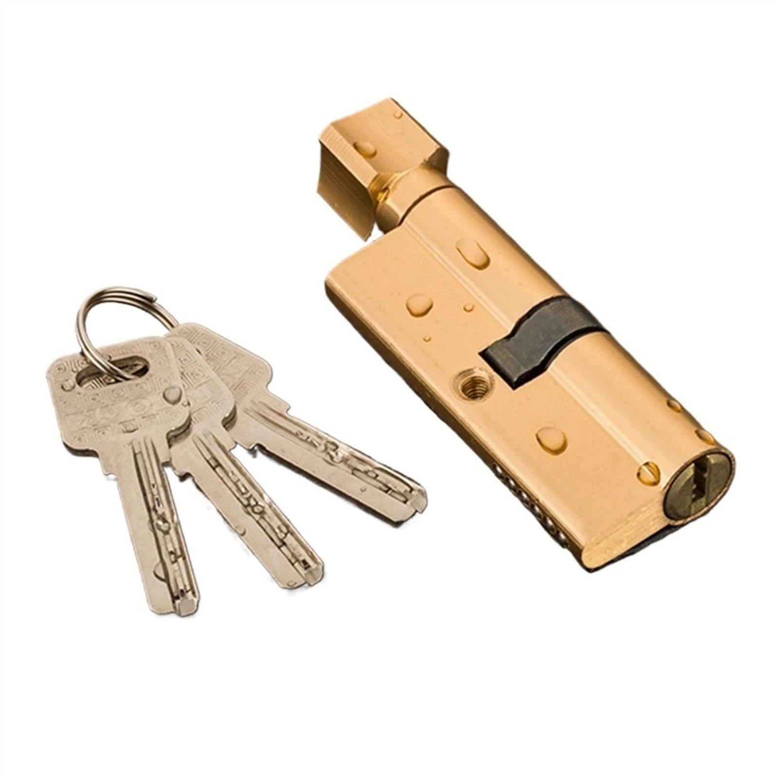 Door Cylinder Biased Lock AB Key Anti Theft Entrance Brass Door Lock Lengthened Core Extended Keys