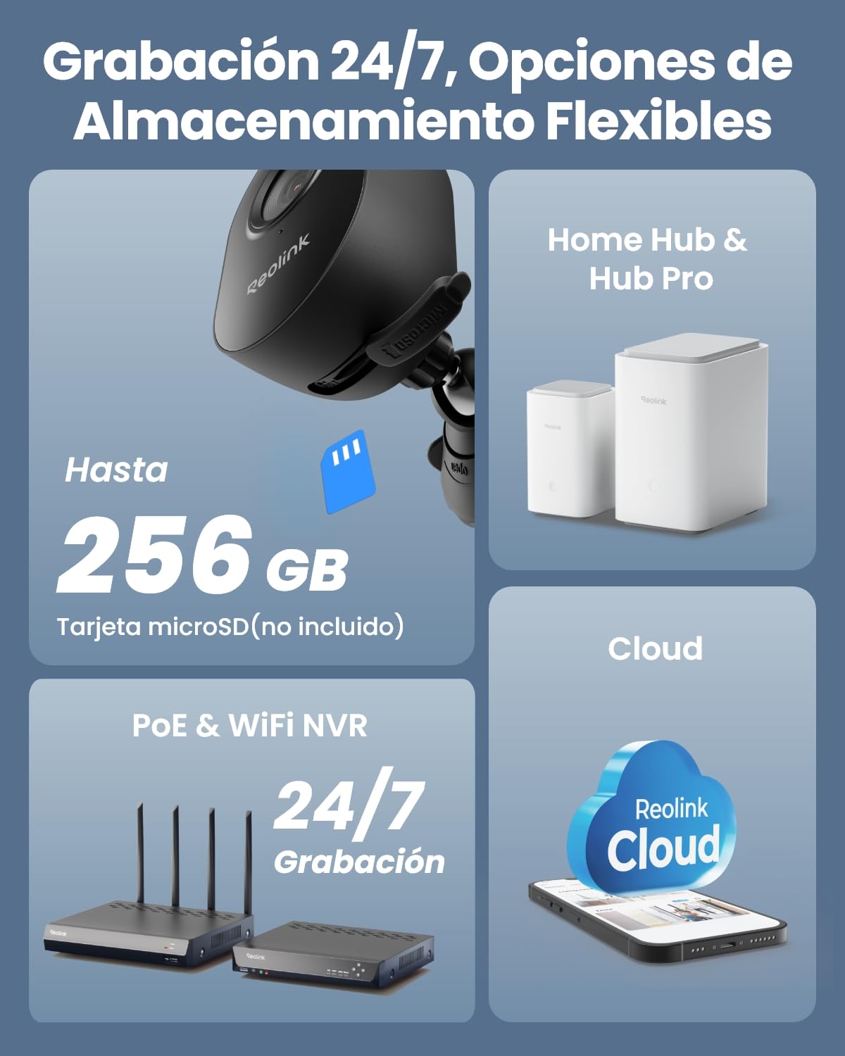 Reolink Cámara Vigilancia Exterior 4MP con Foco, Detección IA, Plug-in | Cámara WiFi Exterior, WiFi 2,4/5GHz, Detección Personas/Vehículos/Animales, Alertas Instantáneas, Audio 2 Vías, Lumus Negro
