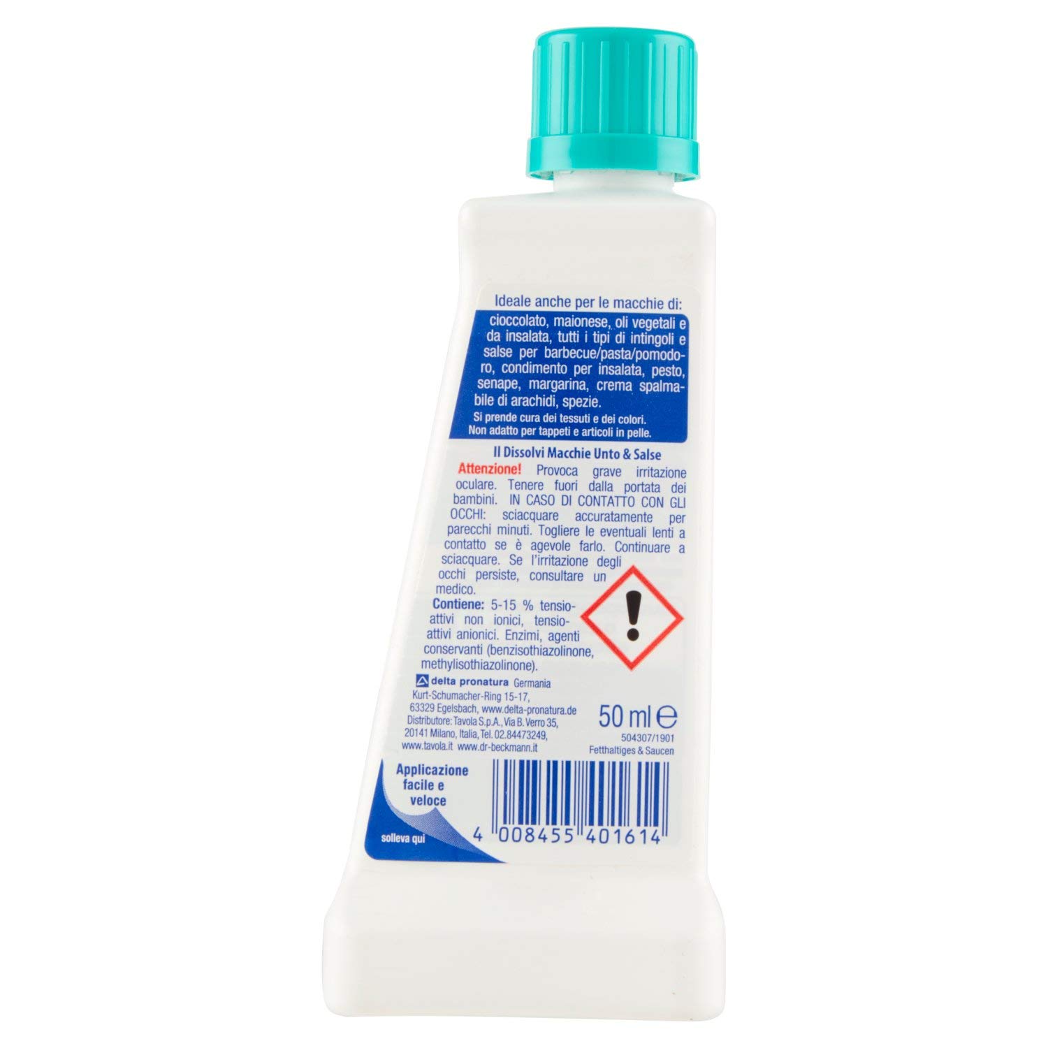 Dr. Beckmann - Liquido Dissolvi Macchie Unto & Salse | Lo smacchiatore specifico per eliminare macchie di grasso, cioccolato e molto altro | 50 ml (Confezione da 3)