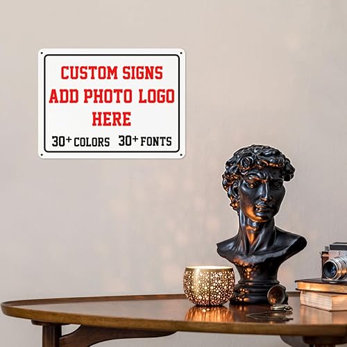 Miniatura 3 de Letreros personalizados de metal resistentes a la intemperie de 12 x 8 pulgadas, letreros personalizados para letreros de intersección, letreros