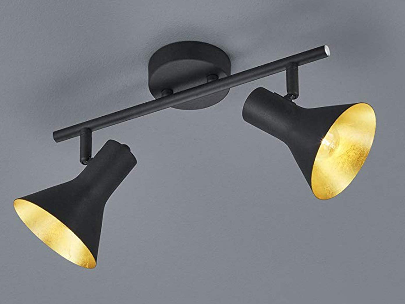 Faretto Da Soffitto 2 Luci MeineWunschleuchte - Metall0 Nero, Orientabile, GU10 - Foto 7