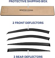 Vista 482 de Viseras de ventana in-Channel, protectores contra la lluvia para 2011-2023 Dodge Charger, visores de ventilación de ventana con deflectores